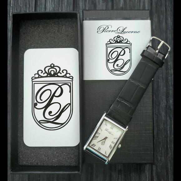 Pierre Lucerne SQ Mens Tank Watch Wave Roman Dial‎ - Picture 13 of 13